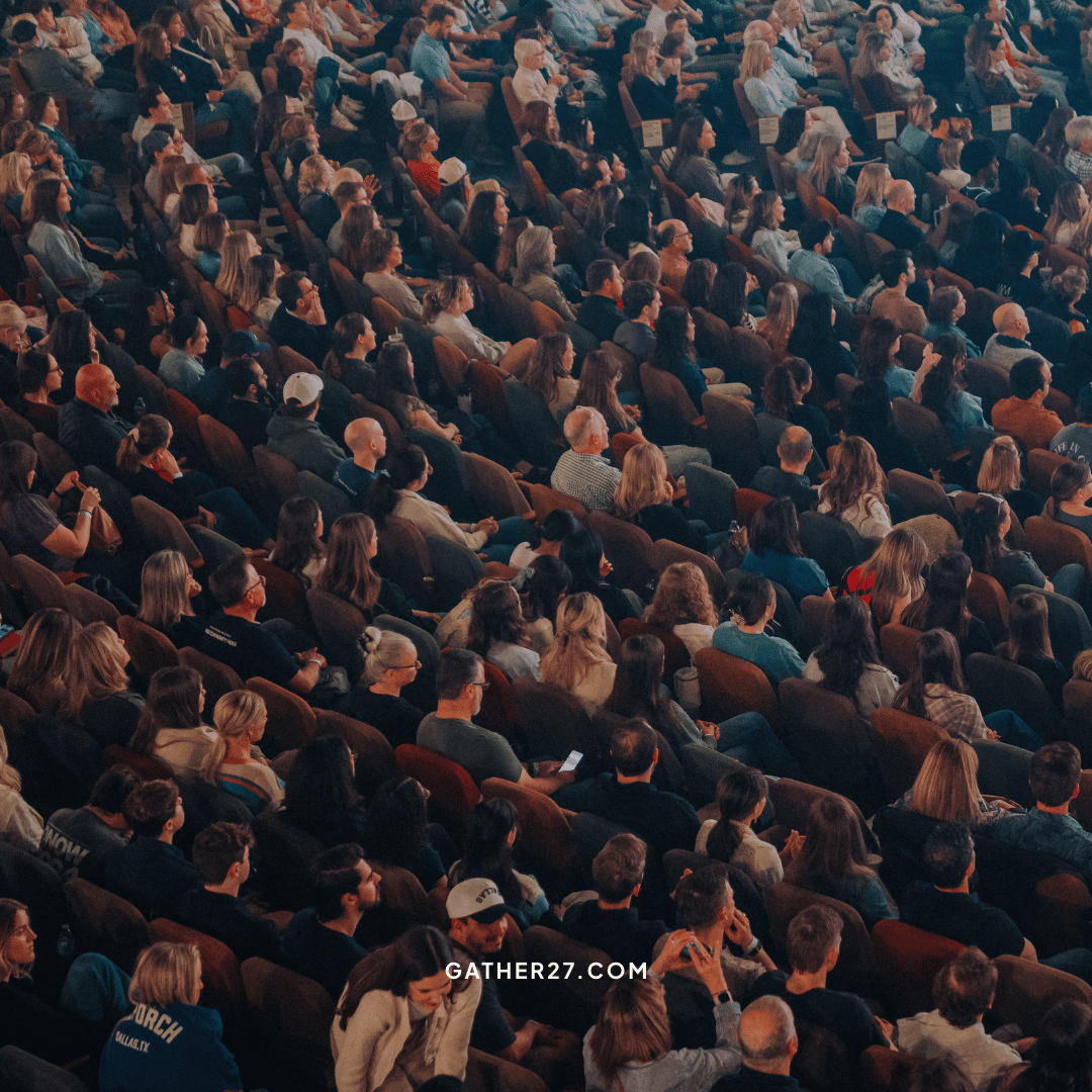 People seated and listening